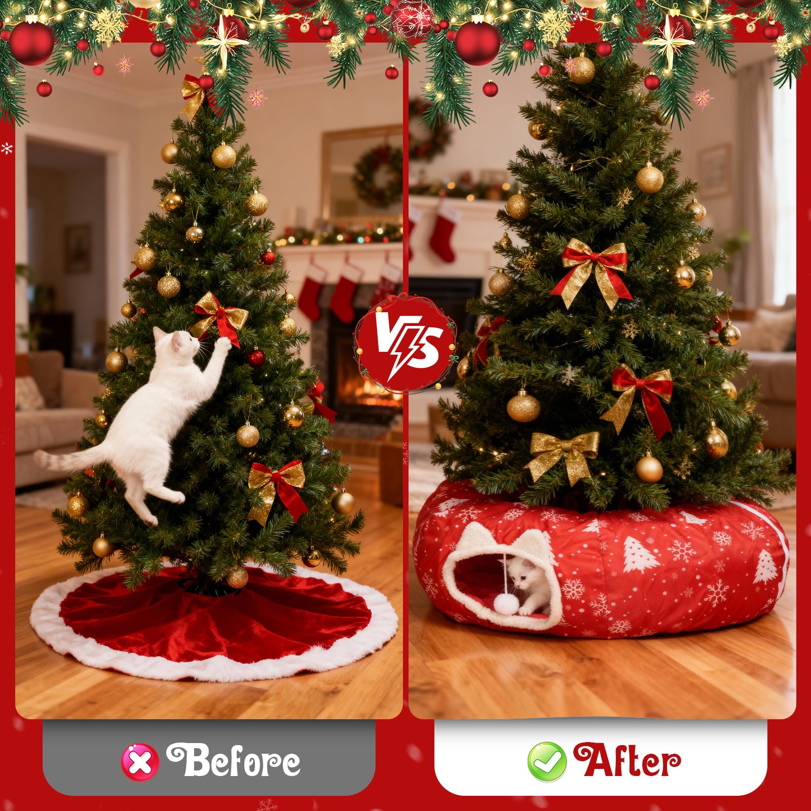 LVUVXVAV cat tunnel nap bed area provides resting space and playtime.