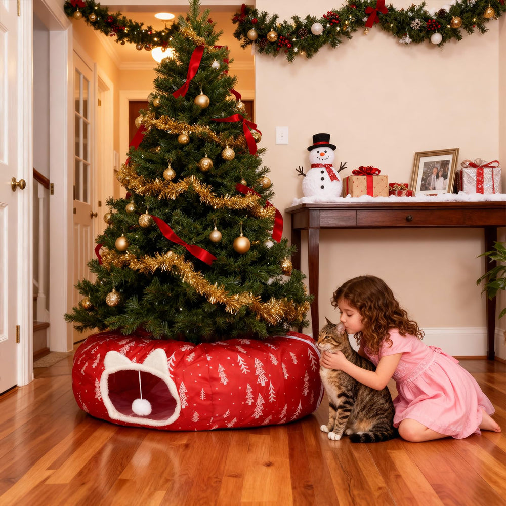 LVUVXVAV cat tunnel bed size and weight capacity up to 22 lbs