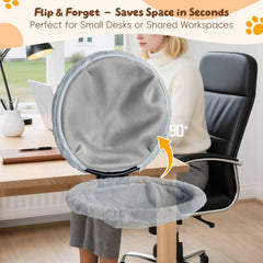 L&W BROS Cat Desk Bed clamps close-up demonstrating secure, wobble-free desk attachment.