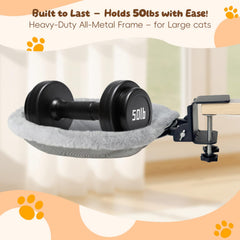 L&W BROS Cat Desk Bed cozy interior invites cats to relax while you work.