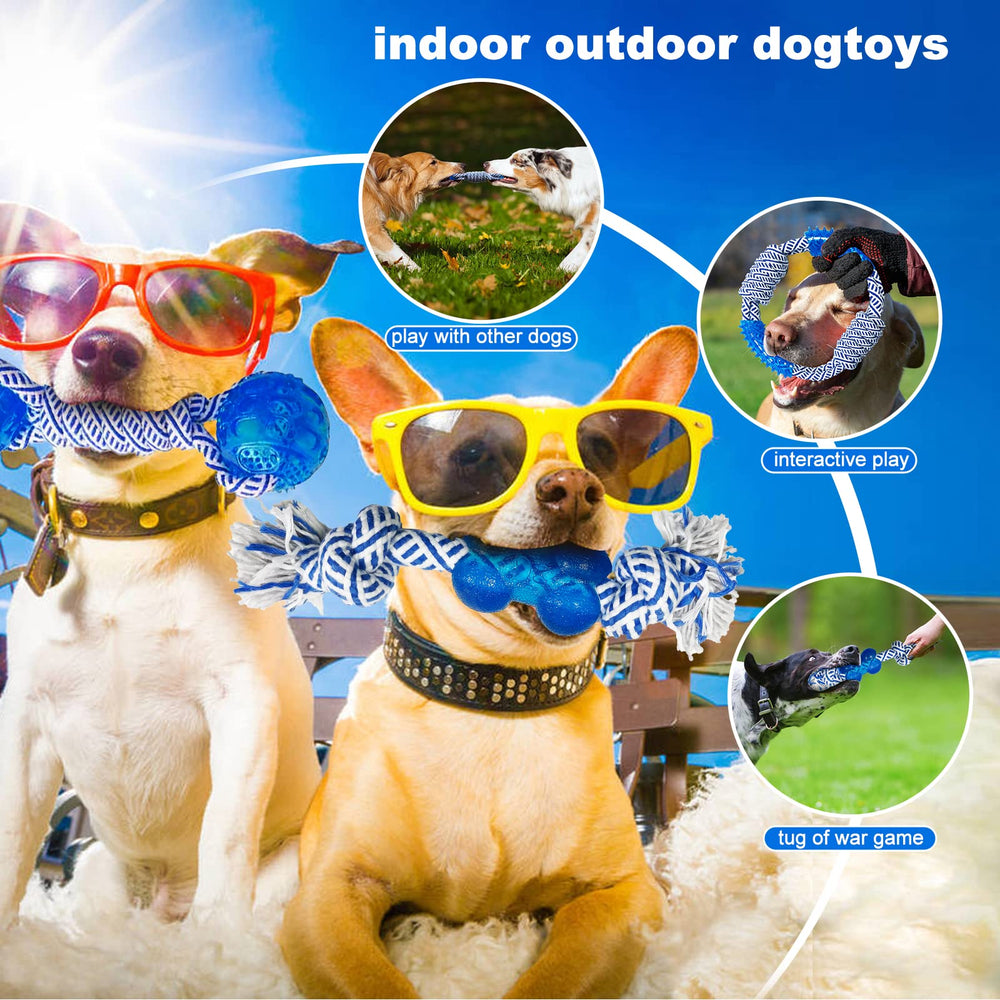 LWBMG dog rope toy multi-rope ball for heavy chewers and durability