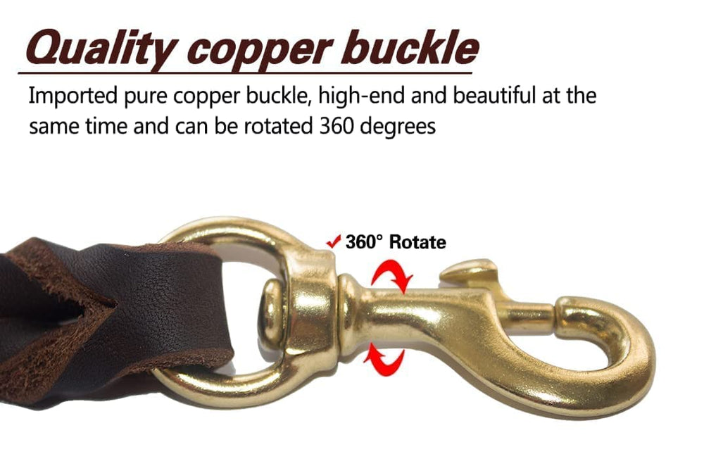 LWBMG leather dog leash 8ft training scene demonstrates versatility for training and walking.