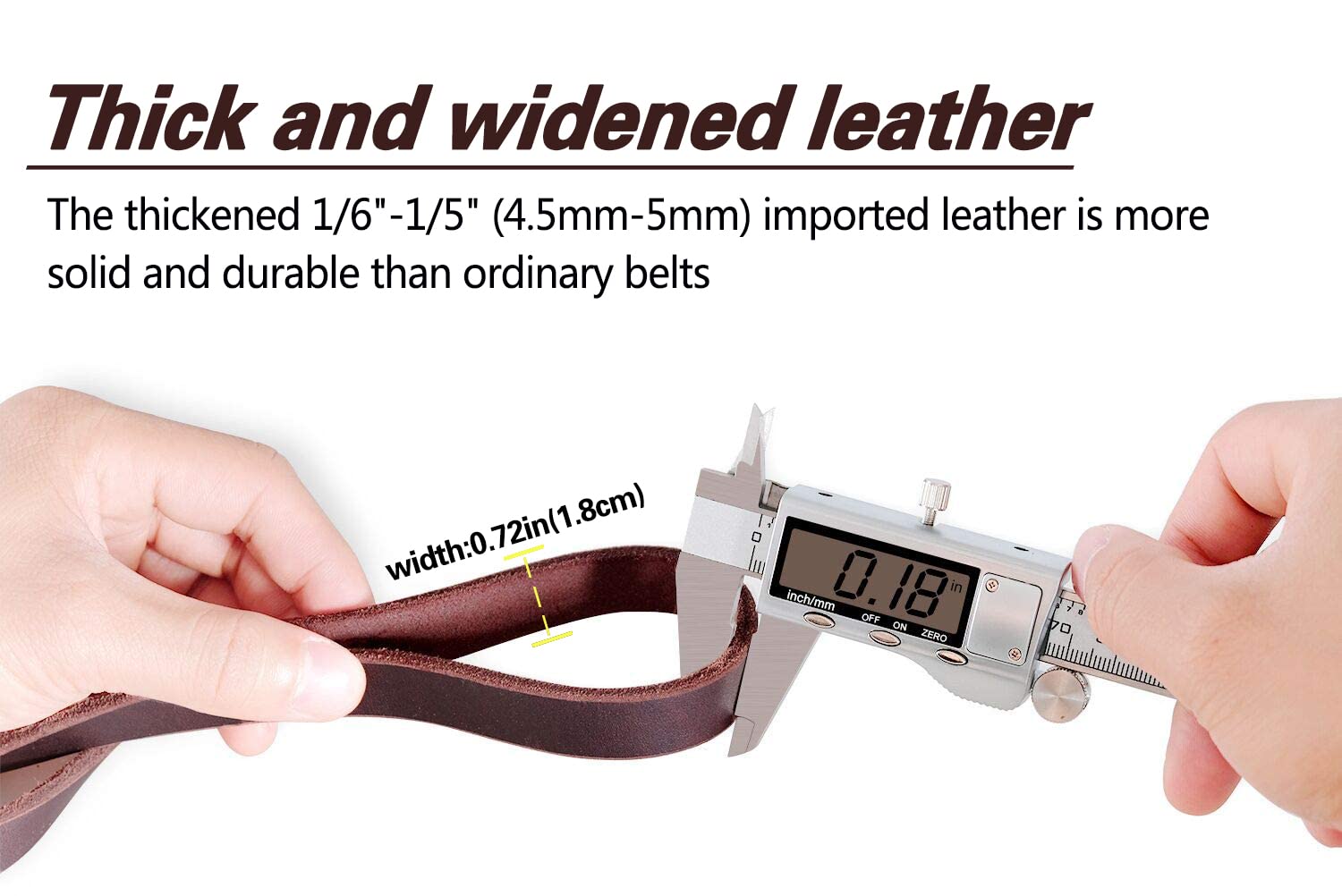 LWBMG leather dog leash in city walk showing crowd control.