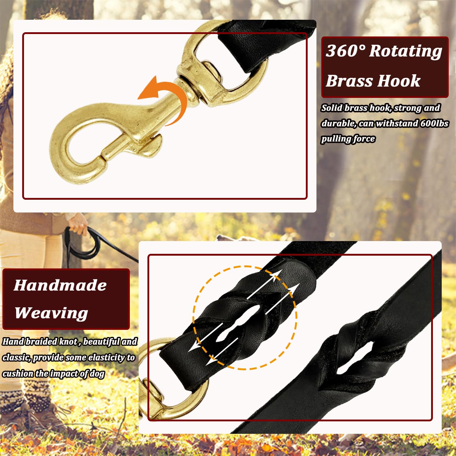 LWBMG military-grade training leash suited for medium to large dogs.