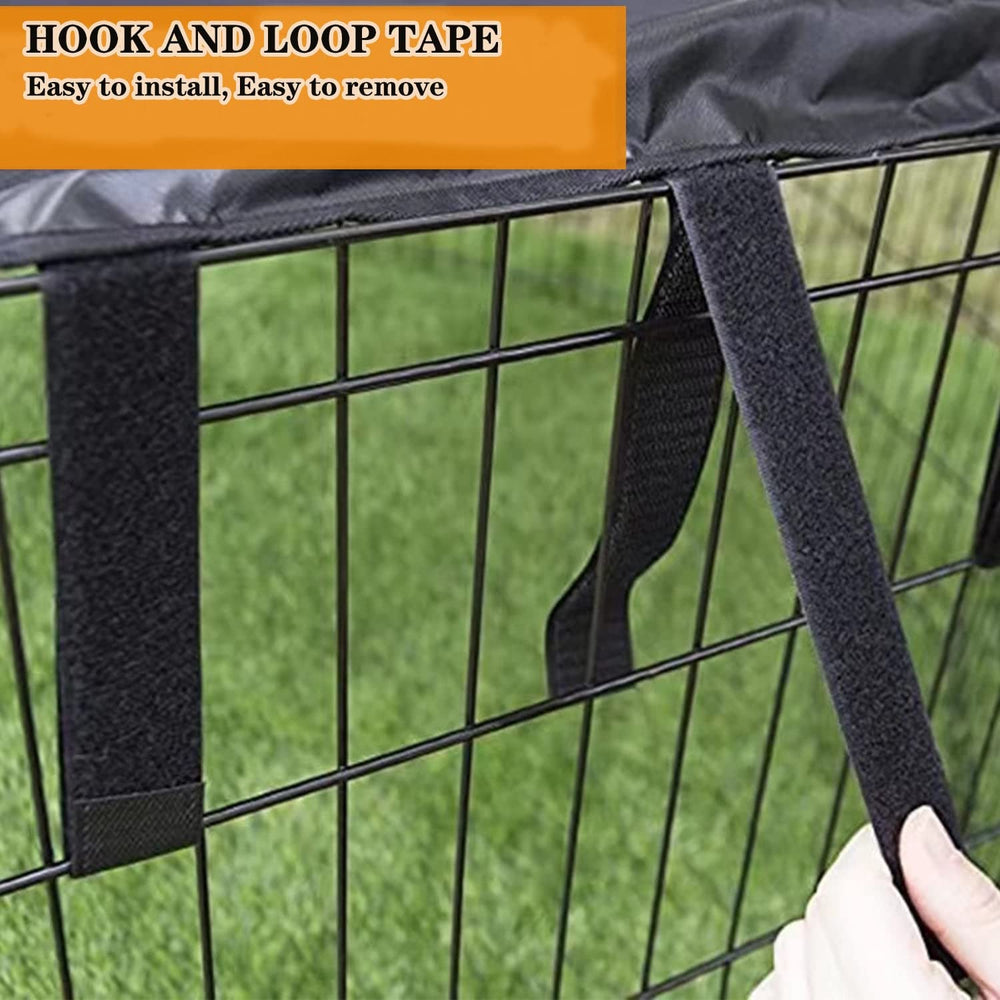Easy, tool-free installation with Velcro around railing.