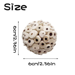 LWINGFLYER sola-ball-toy for birds invites natural chewing and playful exploration.