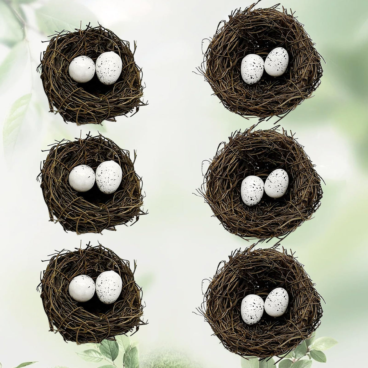 LWINGFLYER bird nest close-up highlights natural rattan texture for crafts.