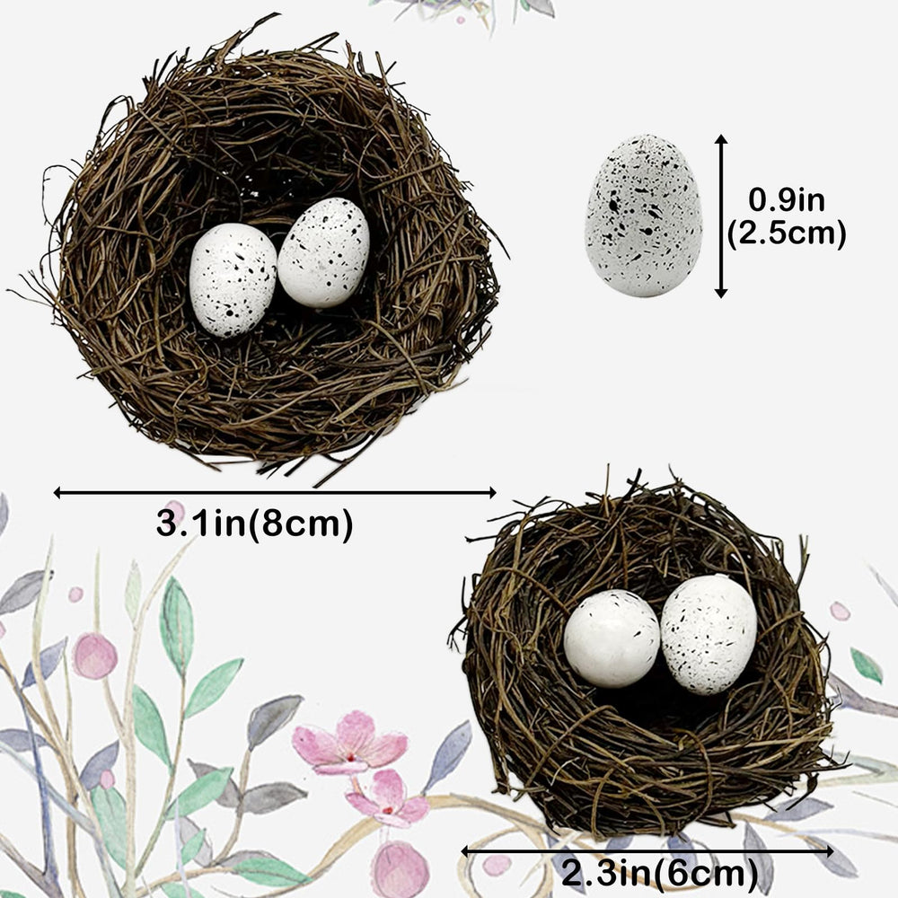 LWINGFLYER bird nest set displays mixed sizes, ideal for seasonal displays.