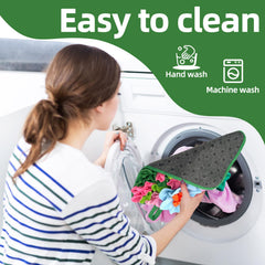 LWINGFLYER foraging mat green-durable-fleece indicates long-lasting, easy-care enrichment