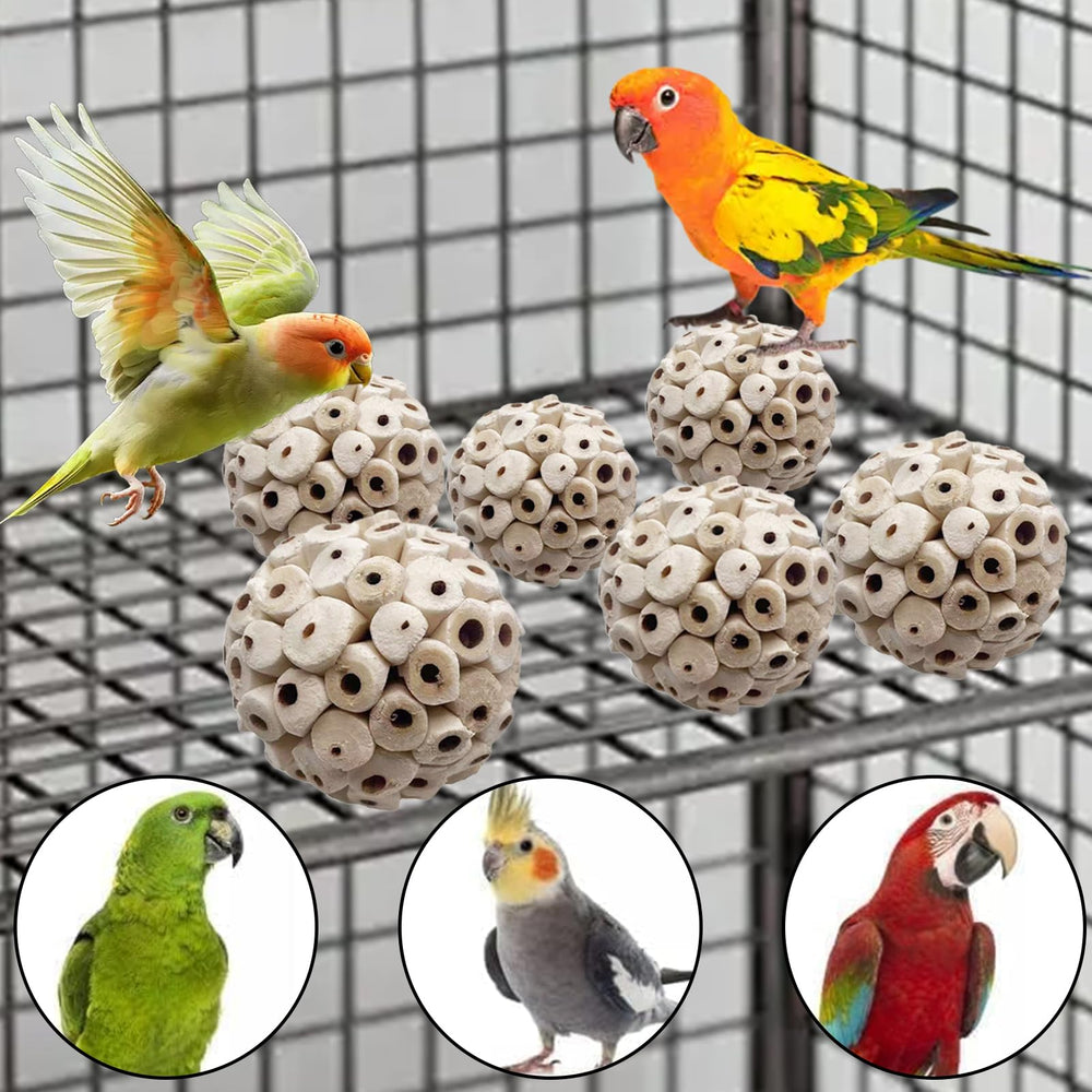 LWINGFLYER natural-sola ball for birds supports engaging playtime.