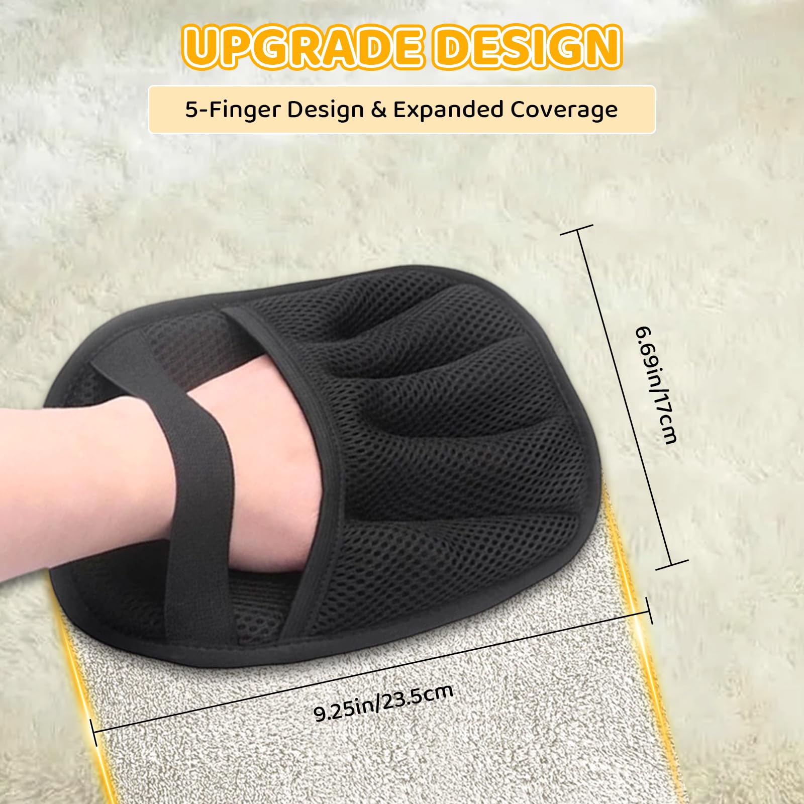 LWMUQUK Pet Hair Glove five-finger design close-up for precise control