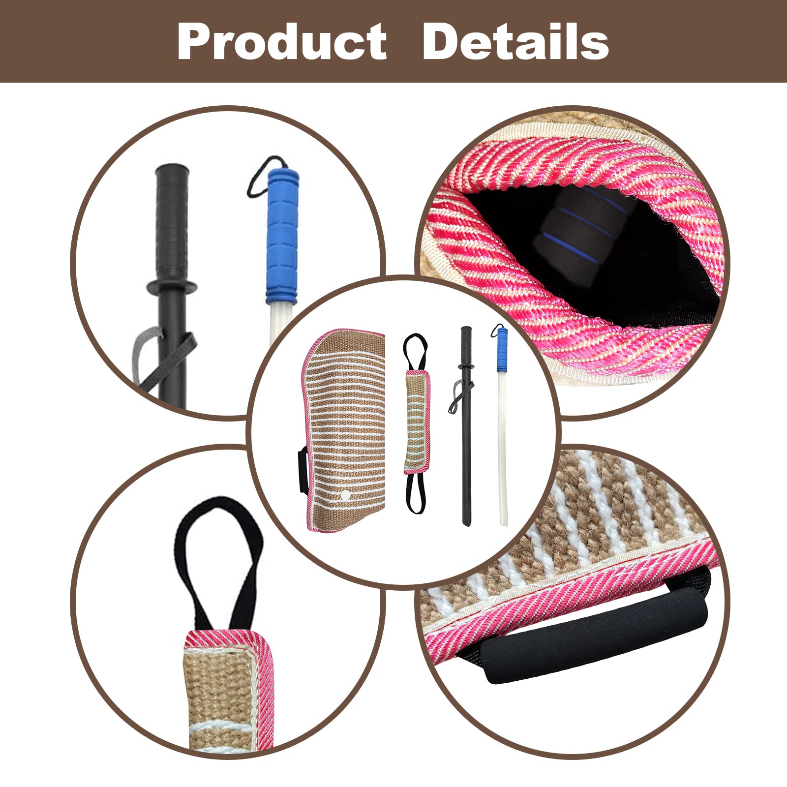 LWPITTY sleeve outer jute material highlighting rugged durability.