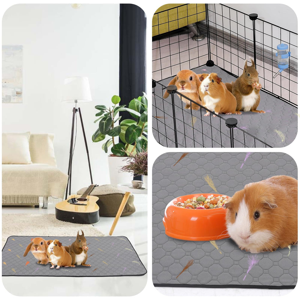 LWYMX guinea pig cage liner double mats pack covers more cage area
