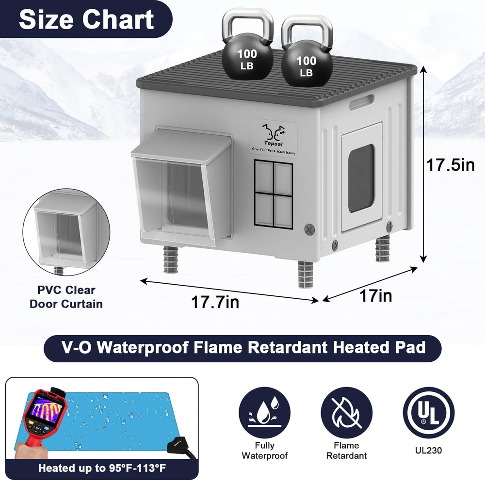 Lxheir Tepoal outdoor cat house side view emphasizes rugged construction for outdoor cats