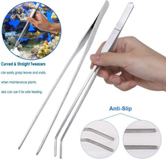 Lxiyu Curved Aquarium Tweezer enables easy trimming around decorations