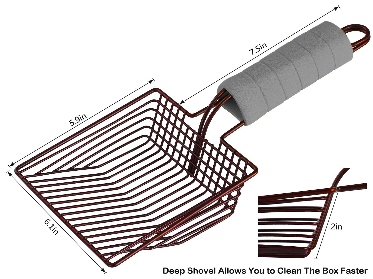 Lxmons cat litter scoop soft-pet sifter enhances gentle waste separation