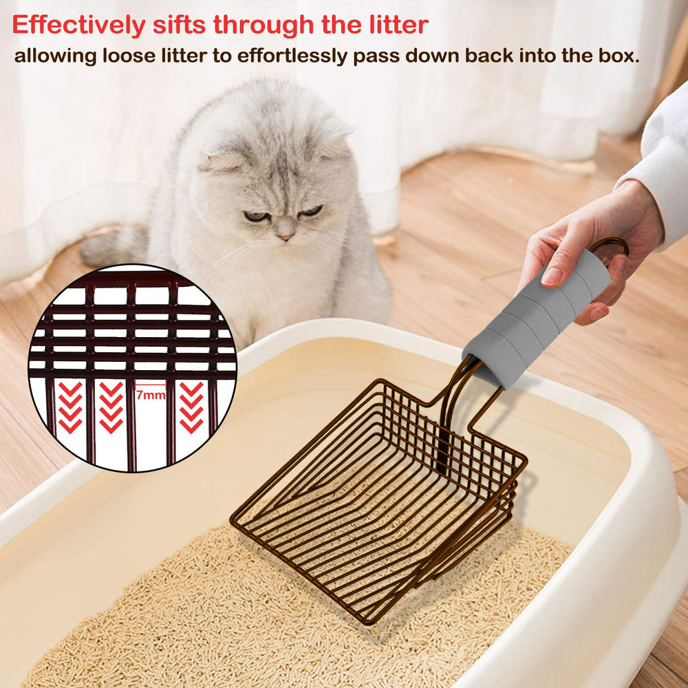 Lxmons cat litter scoop stainless steel durability resists bending