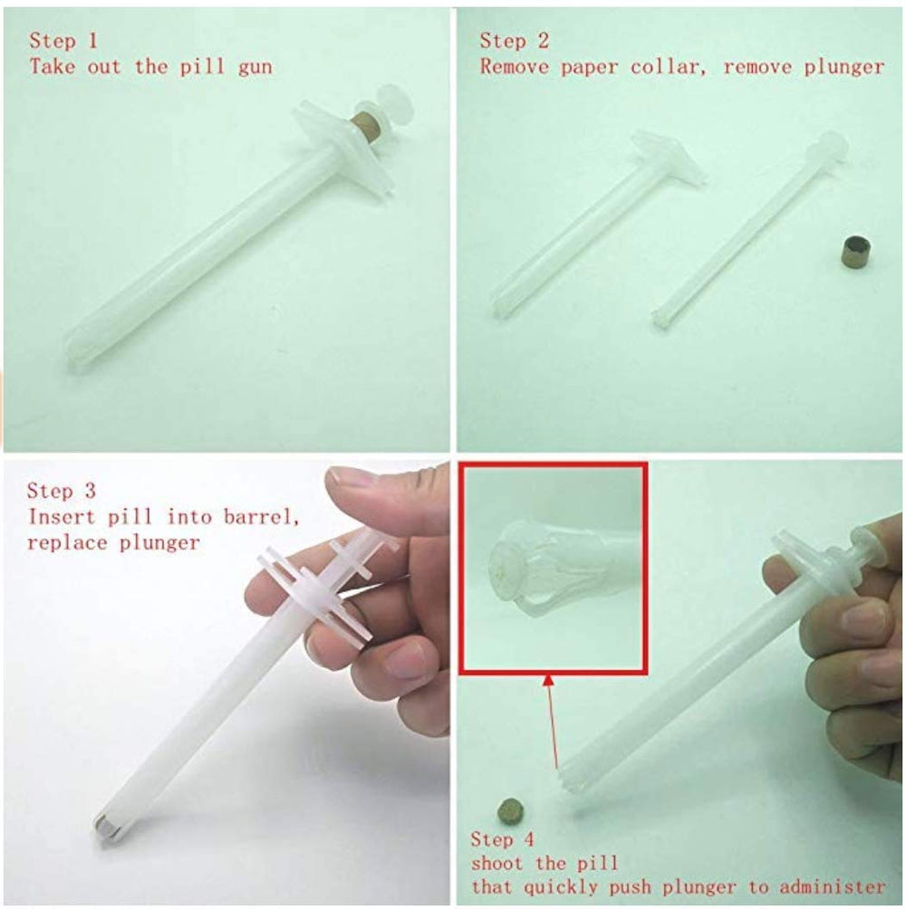 Lxnoap Pill Gun dimension 15x5cm showcases compact, palm-friendly design.