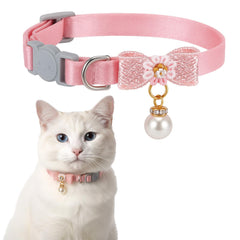 LXUEJIE pink bow collar with pearl pendant, charming for everyday wear.