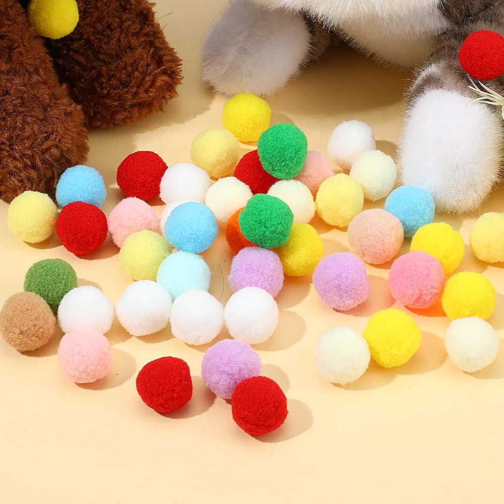 LXUEJIE colorful cat balls roll easily, encouraging paw swats and nose nudges for exercise.
