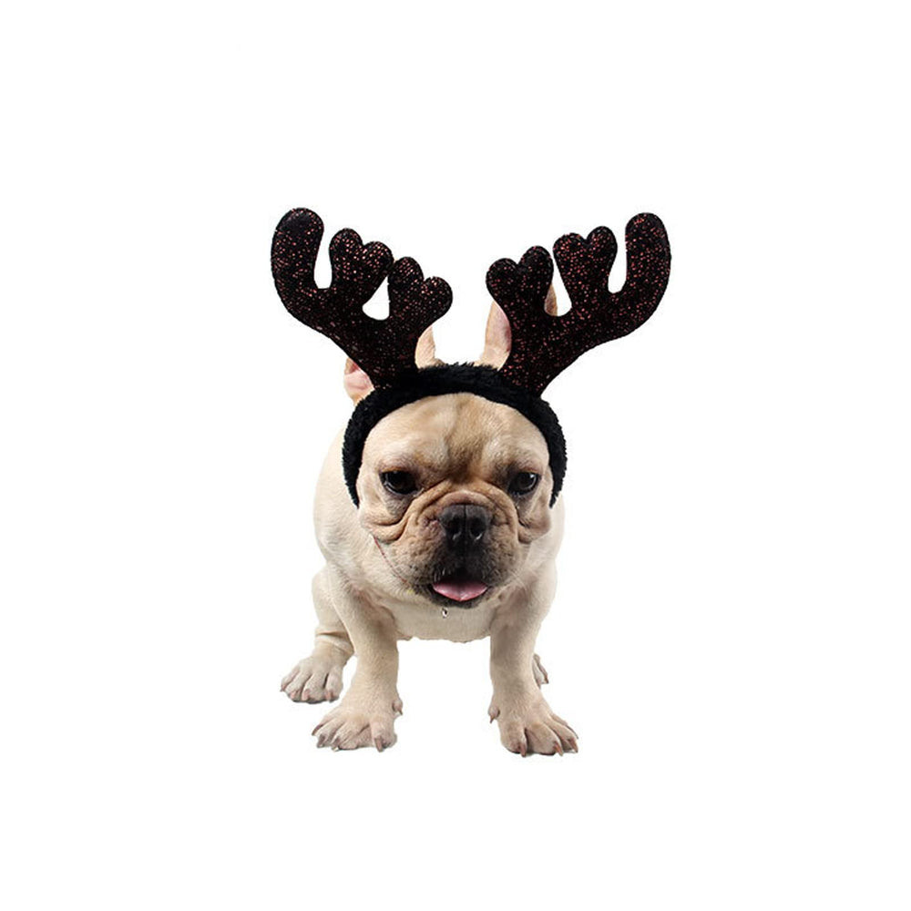 LXZColden brown reindeer antlers add playful charm to holiday photos.