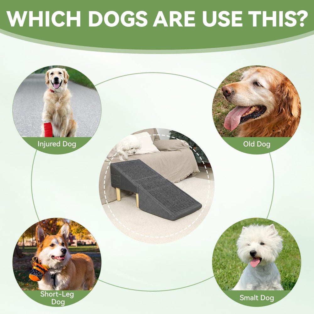 LY YJPDZSW dog ramp compact storage grey shows folded form for quick stowaway.