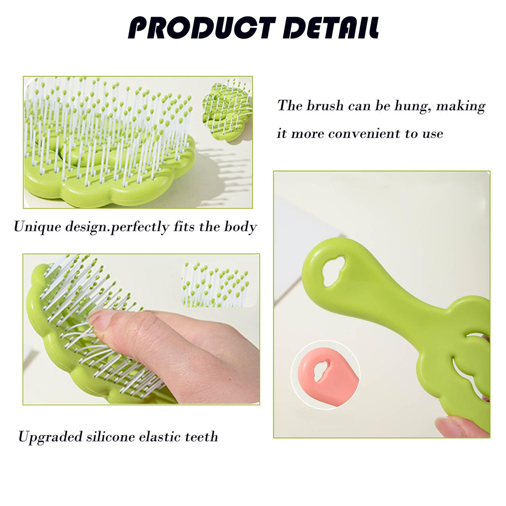 Lyaiwever brush used during bath time to distribute shampoo evenly.