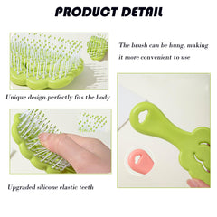 Lyaiwever brush used during bath time to distribute shampoo evenly.