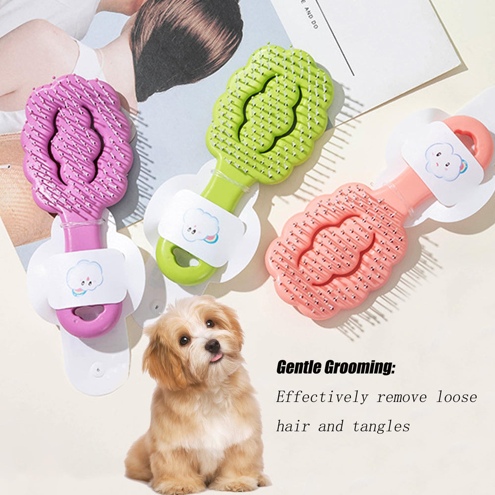 Lyaiwever small dog brush promotes massage and relaxation during grooming sessions.