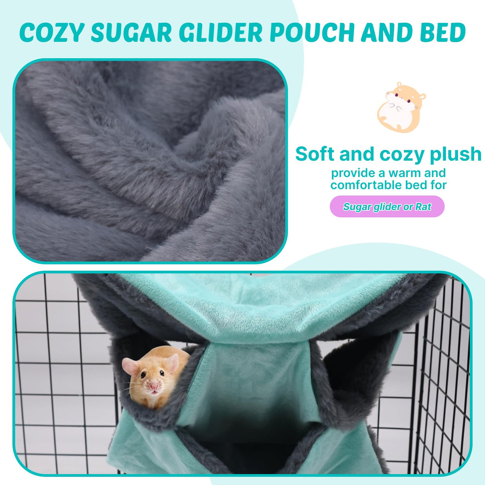 Lyart Sugar Glider Hammock Mint Color shows soothing mint shade for calm pet areas.