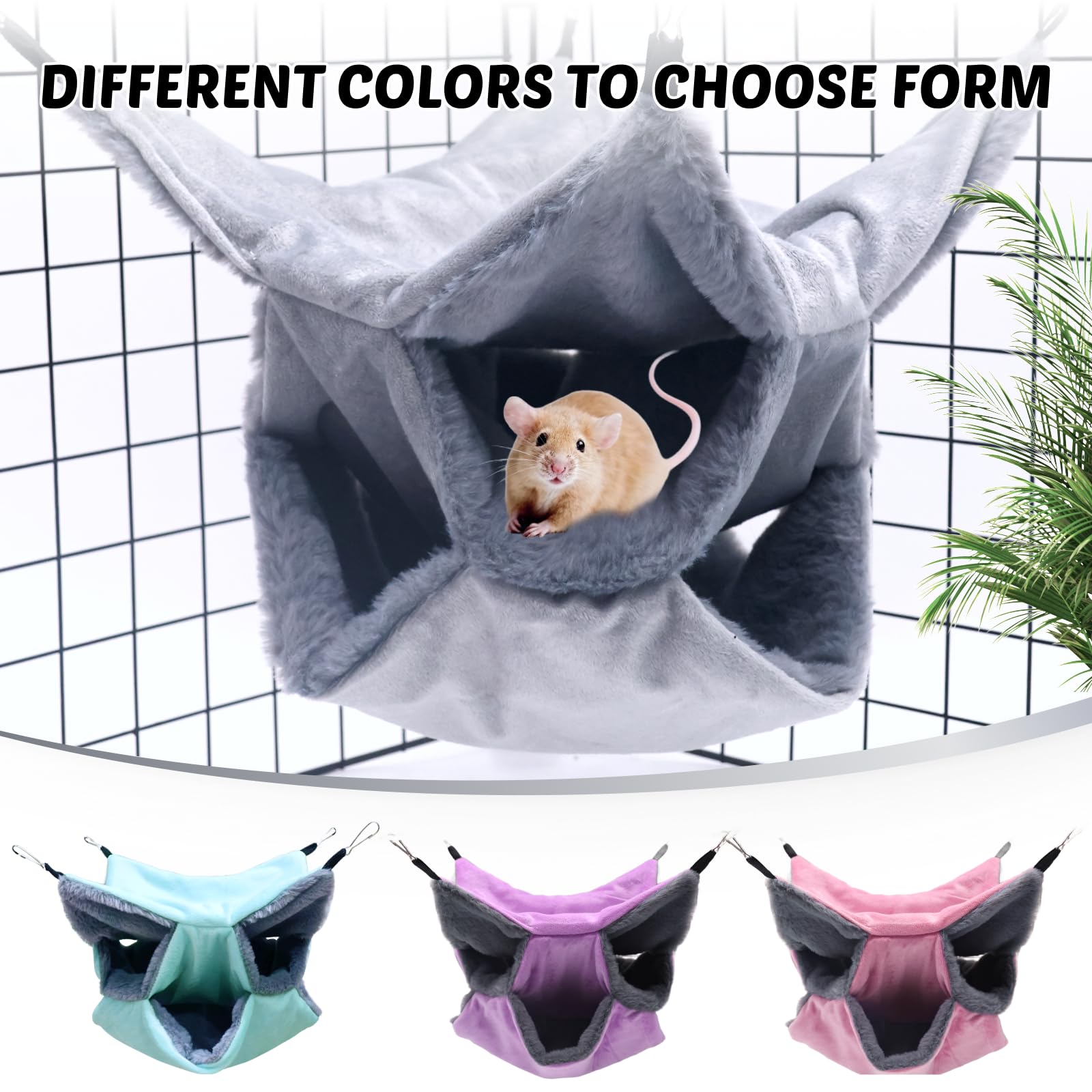 LYART sugar glider pouch hammock bed expands your cage space while inviting exploration.