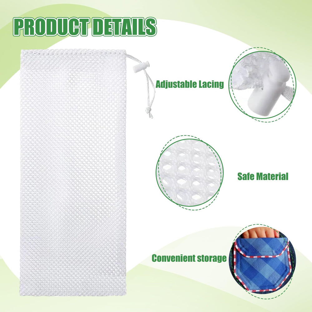 LYCBTC Finch Sock Feeder adjustable-straps close-up shows secure placement for various trees.