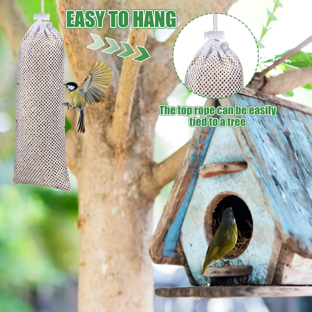 LYCBTC Finch Sock Feeder durable-polyester close-up emphasizes easy cleaning and long-lasting use.