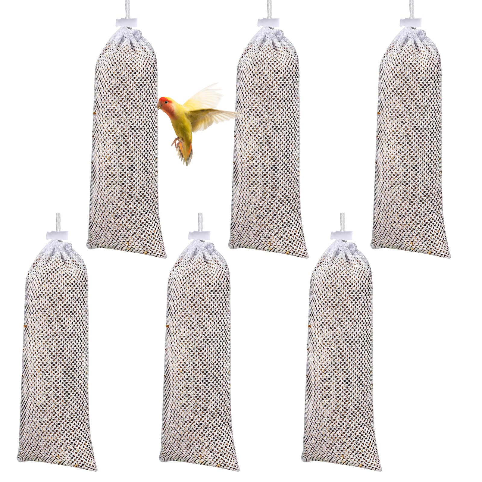 LYCBTC Finch Sock Feeder six-pack packaging, ideal for gifting and backyard birding.