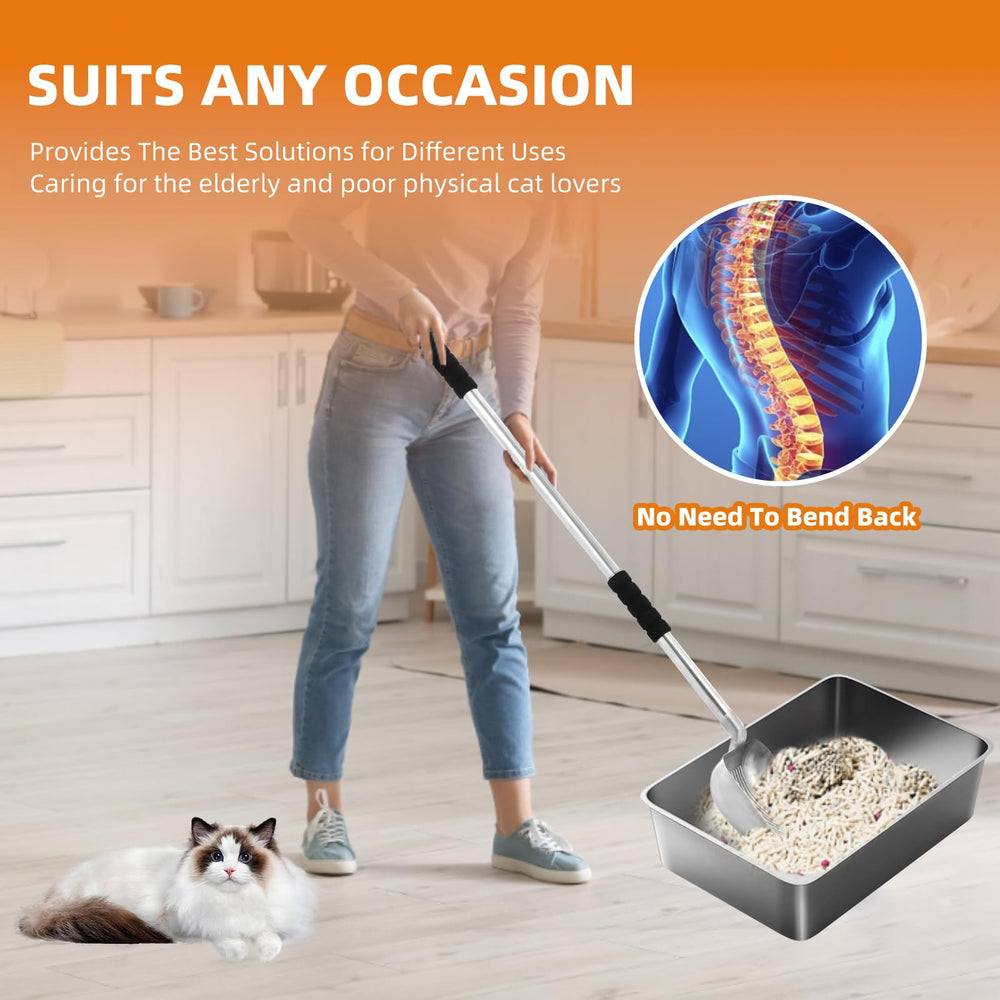 LYCC deep-scoop angle highlights fast residue-free litter separation.