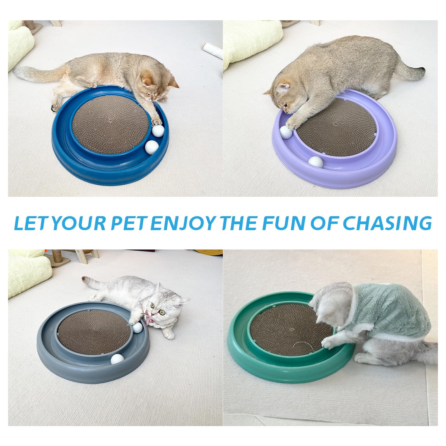 LYCTDD cat ball toy in action during a pet play session.