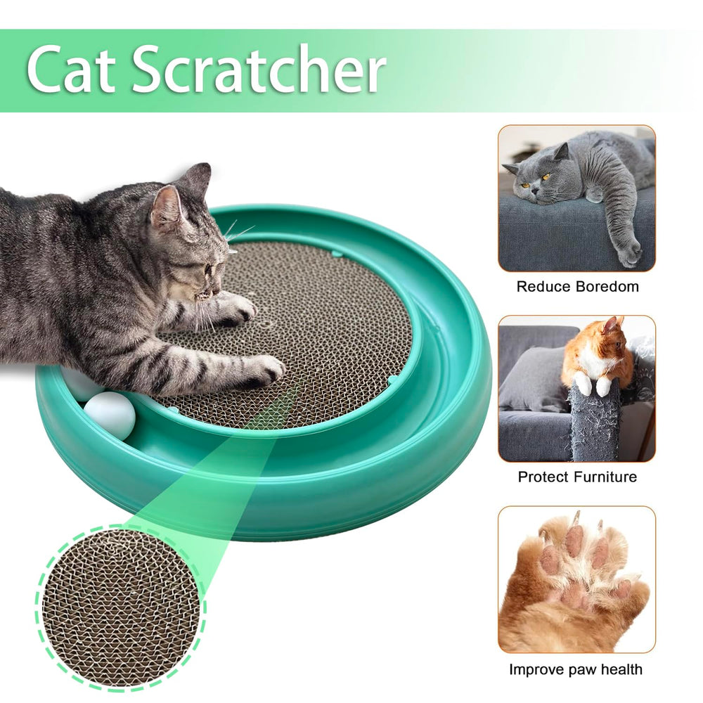 LYCTDD round cat scratcher board promotes scratching, protecting furniture with a replaceable surface