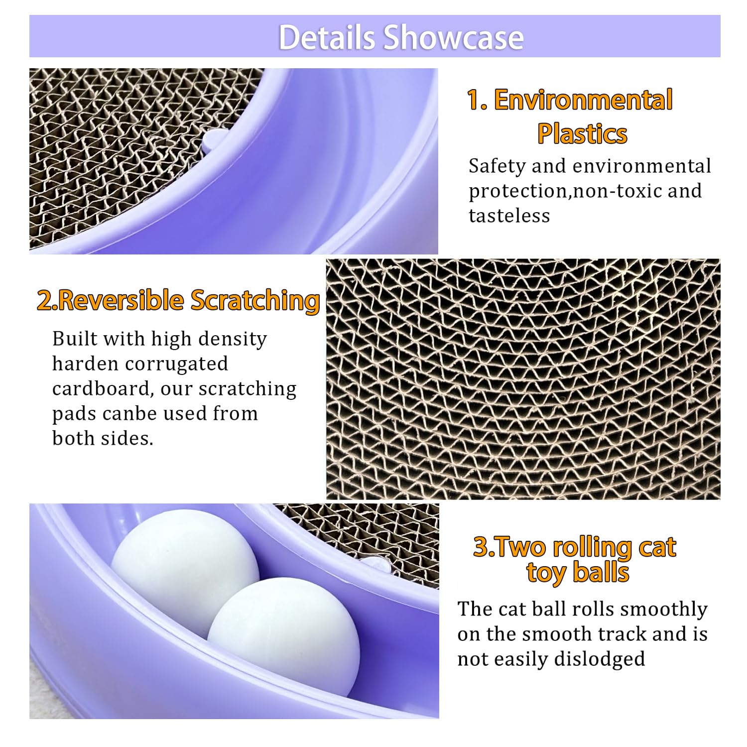 LYCTDD round scratcher refill extends play and reduces furniture scratches.