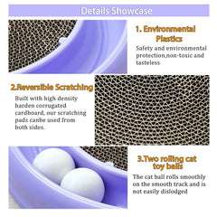 LYCTDD round scratcher refill extends play and reduces furniture scratches.