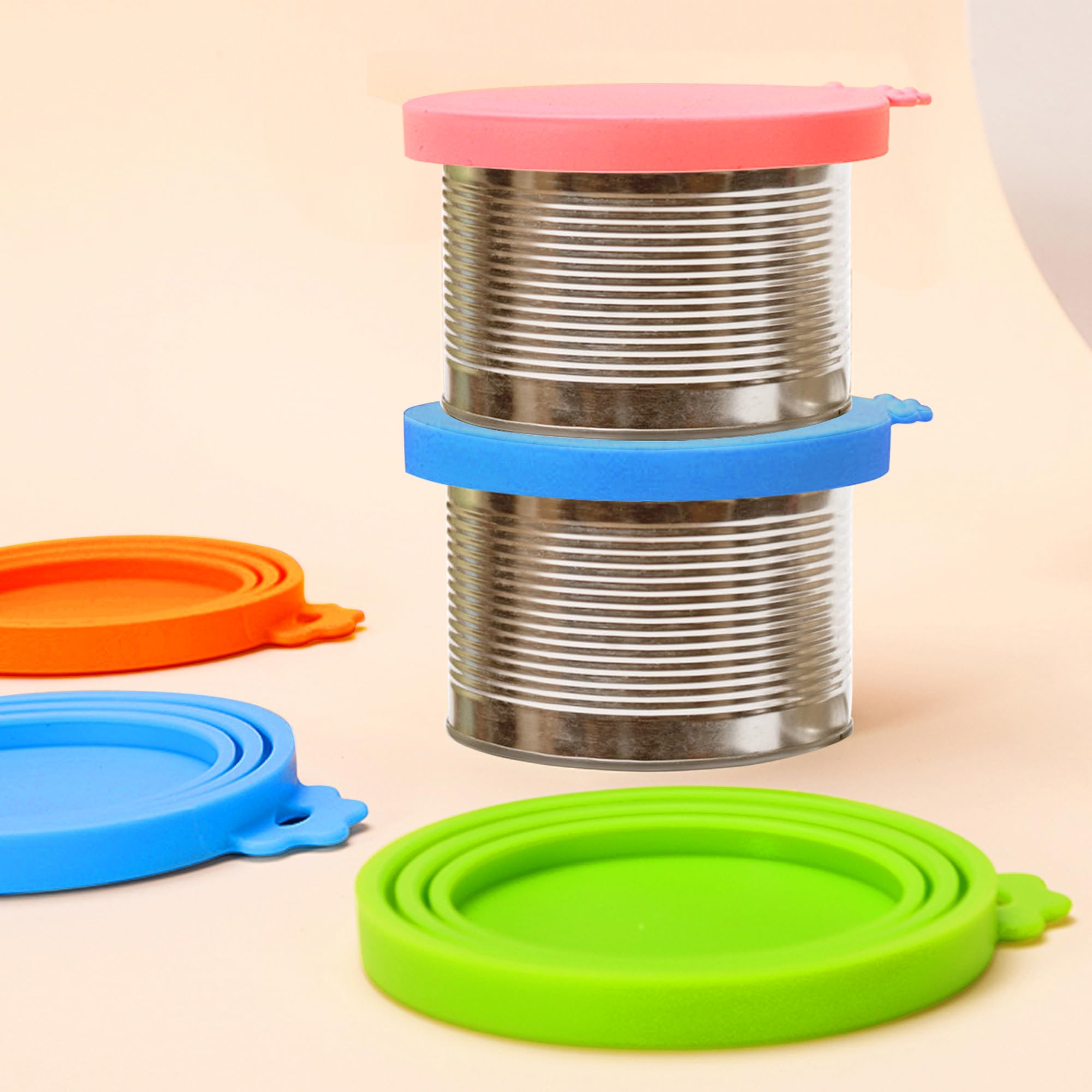 Lydia's Deal BPA-free silicone lids offer safe reusable storage for pet food