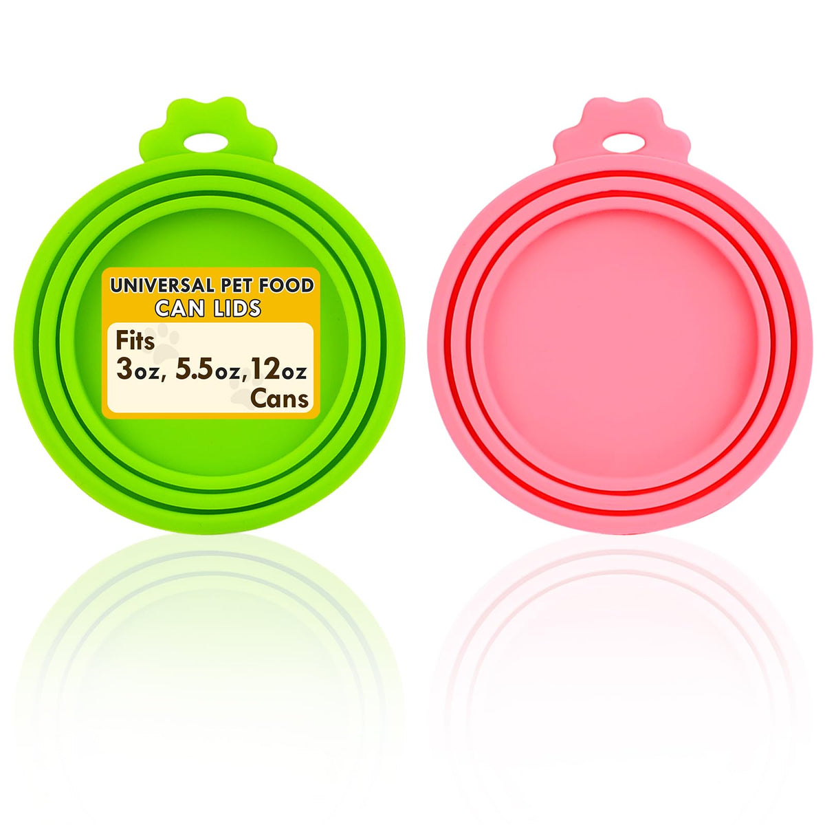 Lydia's Deal pet can covers universal fit on three can sizes for fresher wet food
