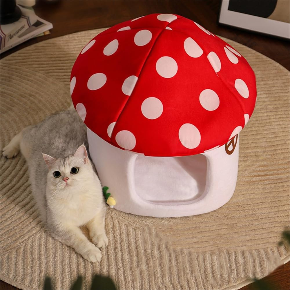 LYFJMUS teddy-plush fabric adds soft cozy comfort for resting cats