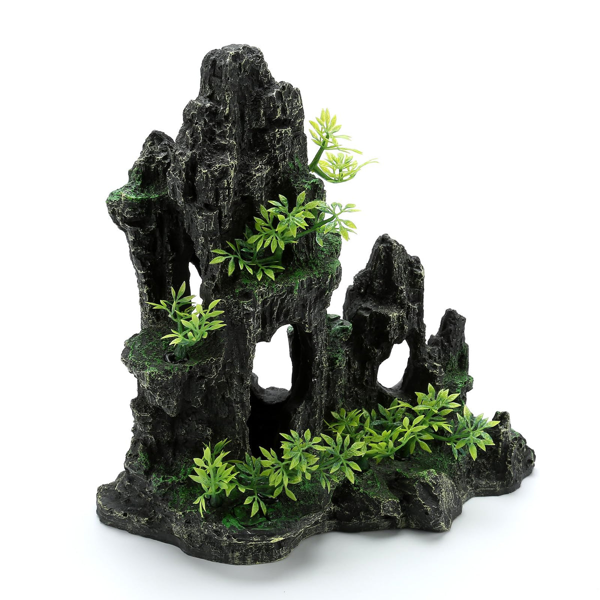 LYL LEYOULAND mountain view stone ornament adds natural depth and shelter for fish.