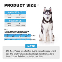 Lynxking 3-in-1 harness with reflective strips for safer night walks