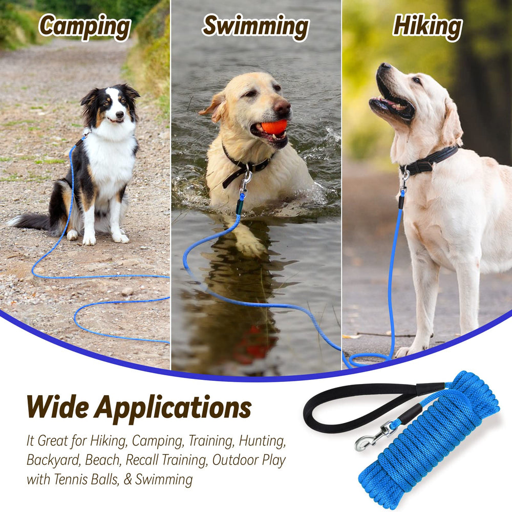 Lynxking check-cord dog leash hiking blue versatile training