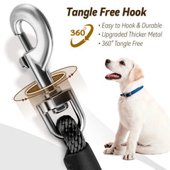 Lynxking check cord leash 15ft black training session for controlled recall.