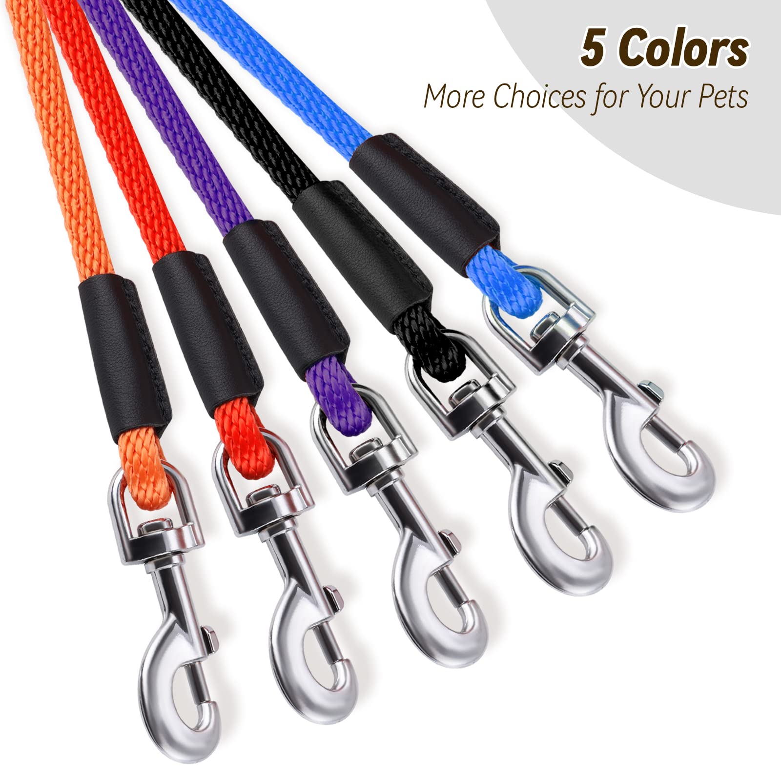 Lynxking check cord leash 50ft rope detail showing soft double-layer handle comfort.