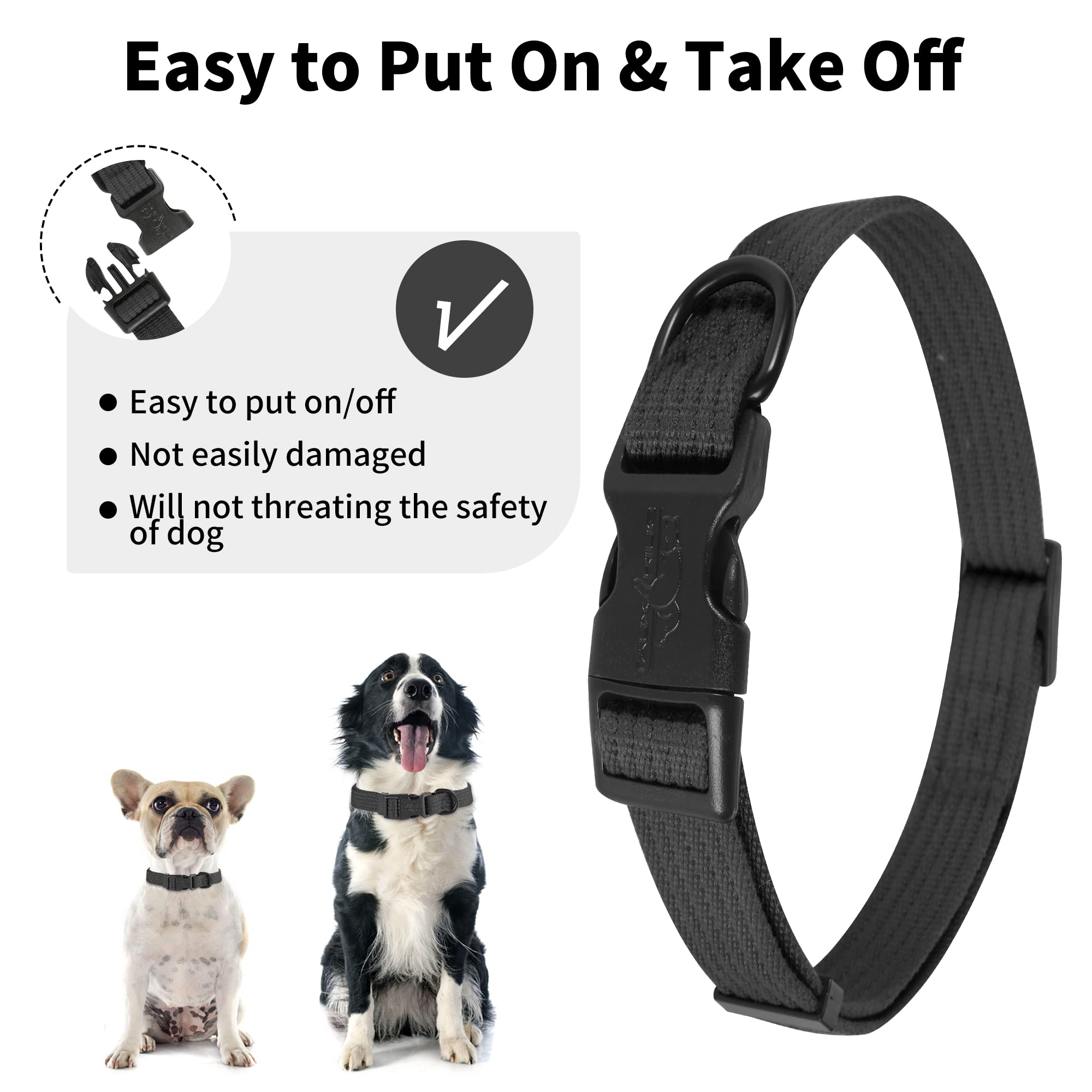 Lynxking dog collar quick-release buckle makes on and off effortless during walks