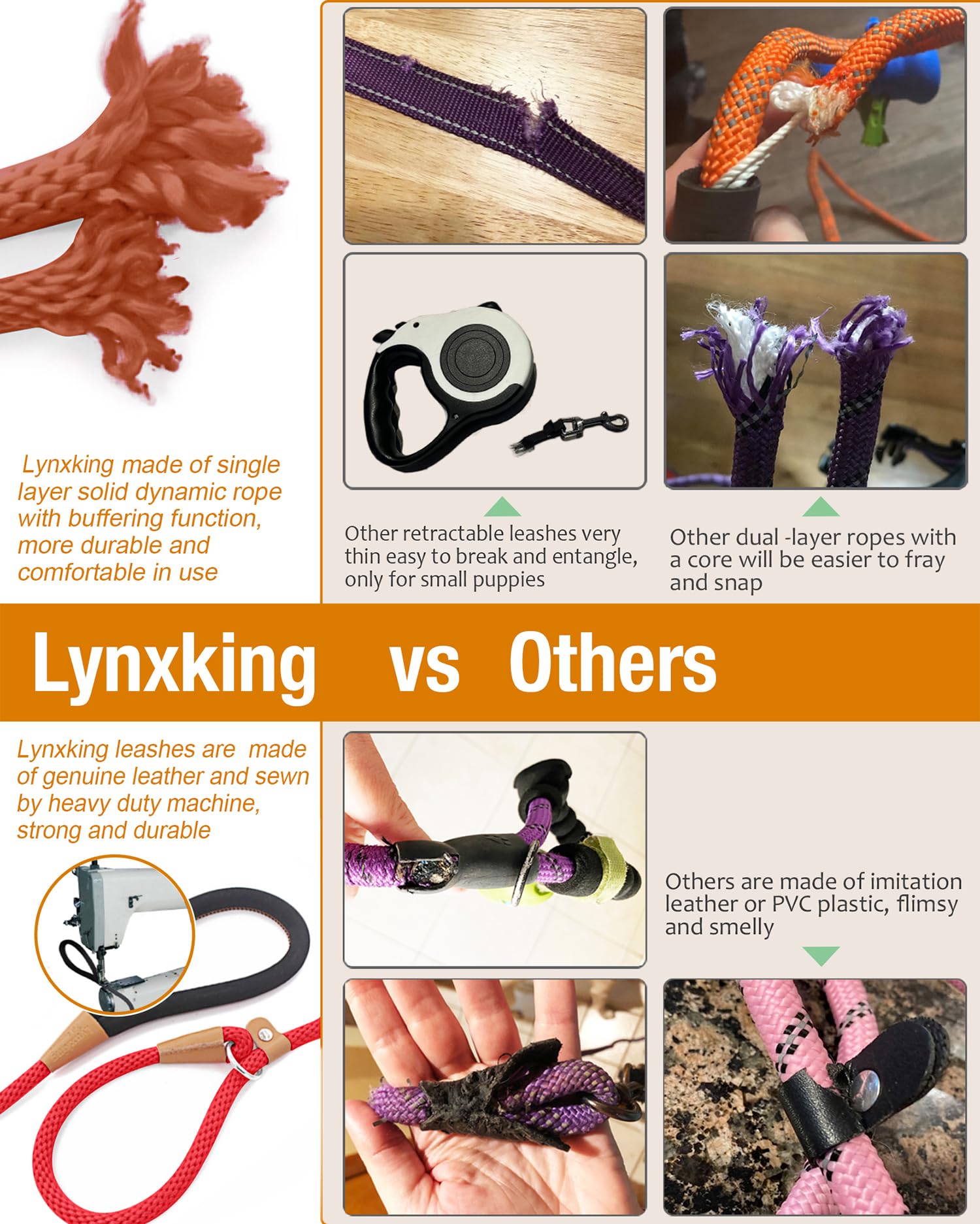Lynxking slip lead closeup shows 2-in-1 design for easy on/off during training