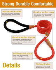 Lynxking leash-slip combo 6ft adjustable-fit during training scenarios.